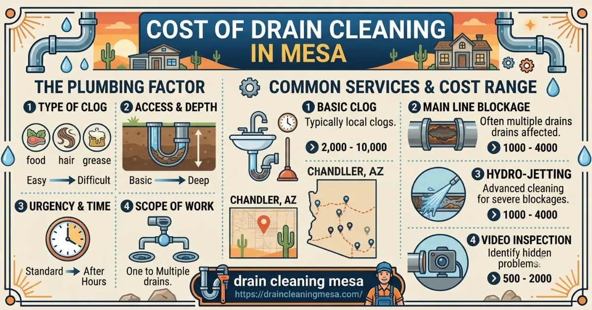 Cost of Drain Cleaning in Mesa