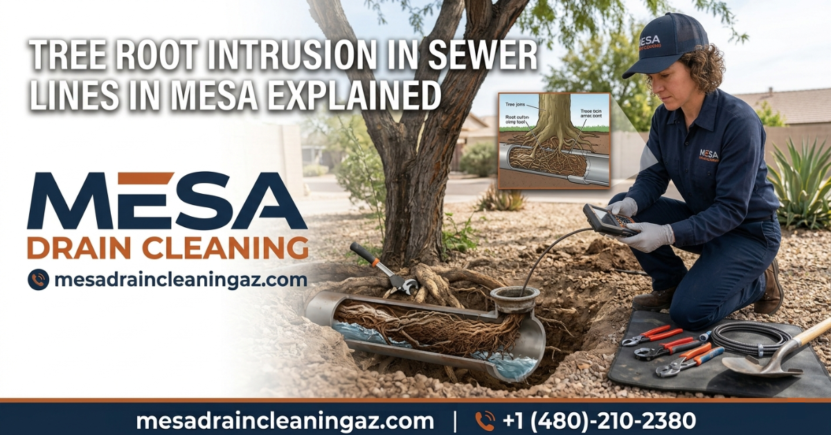 Tree Root Intrusion in Sewer Lines in Mesa